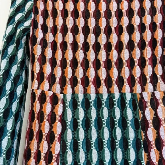 RIXO Phoebe Knit Dress Multicolor Long Sleeve Maxi Dress Size XS US 4 - Picture 7 of 11